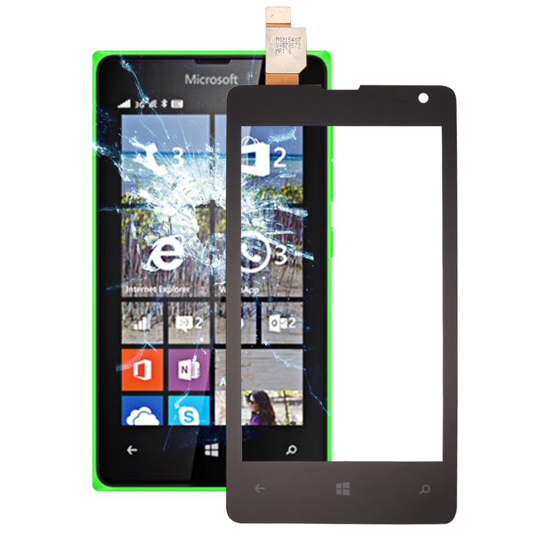 Сенсорная панель для Microsoft Lumia 435 (черный)