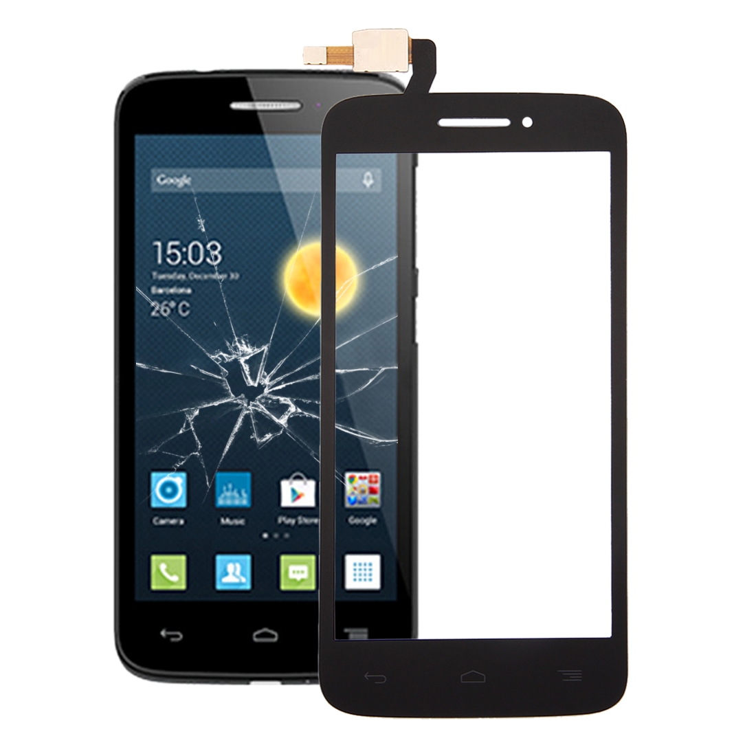 Сенсорная панель для Alcatel One Touch Pop 2 4,5 / 5042 (черный)