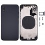 Back Housing Cover with SIM Card Tray & Side keys for iPhone X(Black)