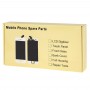 უკან საბინაო საფარის SIM Card Tray და გვერდითი ღილაკები iPhone X (Black)