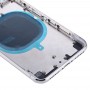 Zadní kryt Pouzdro s SIM kartou zásobníku a bočních tlačítek pro iPhone X (Silver)