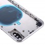Retour couvercle du boîtier avec la carte SIM Plateau et les touches latérales pour iPhone X (Argent)
