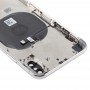Volver conjunto de la cubierta de la batería con el lado Keys & Wireless módulo de carga y botón de volumen Cable de la flexión y la bandeja de tarjeta para el iPhone X (blanco)