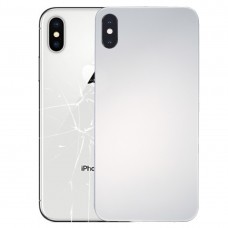 Glass Mirror Surface Battery Back Cover for iPhone X(Silver) 