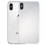 Espejo de cristal de la superficie de la batería para el iPhone X (plata)