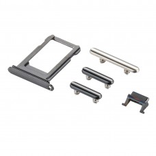 Card Tray + Volume Control Key + Кнопка живлення + Mute Перемикач Вибратор Ключ для iPhone X (Gray)