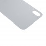 Стъкло на батерията корица за iPhone X (бял)