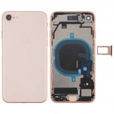 电池后盖组件与侧键及振动器和响亮的扬声器和电源键+音量键排线与卡片盘的iPhone 8（玫瑰金）