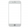 Frontscheibe Äußere Glasobjektiv mit Front-LCD-Bildschirm Blendrahmen für iPhone 8 (weiß)