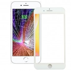 Szélvédő külső üveg lencse elülső LCD előlap keretet és OCA, optikailag tiszta ragasztó iPhone 8 (fehér)