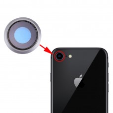 Anillo de la lente de la cámara trasera para el iPhone 8 (plata)