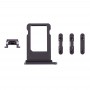 Card тава + Volume Control Key + Power бутон + Mute Switch Вибратор Ключ за iPhone 8 (сиво)