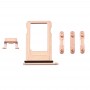 Card Tray + Volume Control Key + Power Button + Mute Switch Vibrator Key for iPhone 8 (Gold)