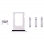 Vassoio di carta + Volume del tasto di chiave Control + Power + Mute Interruttore Vibratore a chiave per iPhone 8 (argento)