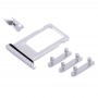 Card Tray + Volume Control Key + Power Button + Mute Switch Vibrator Key for iPhone 8(Silver)