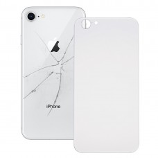 זכוכית סוללת כריכה אחורית עבור 8 iPhone (כסף)