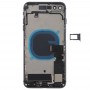 Battery Back Cover Assembly with Side Keys & Vibrator & Loud Speaker & Power Button + Volume Button Flex Cable & Card Tray for iPhone 8 Plus(Black)
