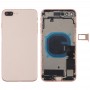Batteribackskydd med sidoknappar och vibrator och högtalare och strömbrytare + volymknapp FLEX-kabel och kortfack för iPhone 8 Plus (Rose Gold)
