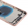 Battery Back Sestava Kryt s bočním Keys & vibrátor & Loud Speaker & Power Button + Hlasitost Flex Cable & Card Tray pro iPhone 8 Plus (Rose Gold)