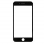 Pantalla frontal lente de cristal externa con pantalla LCD de bisel delantero Marco y OCA ópticamente claro Adhesivo para iPhone 8 Plus (Negro)