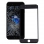 2 en 1 pour iPhone 7 (verre écran original avant extérieur Objectif + Cadre Original) (Noir)