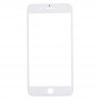 2 en 1 pour iPhone 7 (verre écran original avant extérieur Objectif + Cadre Original) (Blanc)