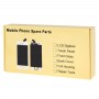 6 w 1 dla iPhone 7 (Back Cover Tray + Karta + głośności Przycisk sterowania Przycisk Mute + Power + Przełącznik Wibrator Key znak +) Pełna Zespół pokrywy obudowy (Jet Black)