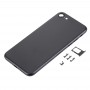 5 in 1 for iPhone 7 (Back Cover + Card Tray + Volume Control Key + Power Button + Mute Switch Vibrator Key) Full Assembly Housing Cover(Black)