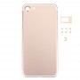 5 in 1 for iPhone 7 (Back Cover + Card Tray + Volume Control Key + Power Button + Mute Switch Vibrator Key) Full Assembly Housing Cover(Gold)
