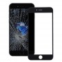 iPhone 7用フロントLCDスクリーンベゼルフレームとフロントスクリーン外側ガラスレンズ（ブラック）