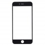Frontscheibe Äußere Glasobjektiv mit Front-LCD-Bildschirm Blendrahmen für iPhone 7 (schwarz)