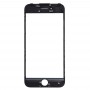 Frontscheibe Äußere Glasobjektiv mit Front-LCD-Bildschirm Blendrahmen für iPhone 7 (schwarz)
