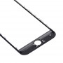 Frontskärm Yttre glaslins med främre LCD-skärmkorgsram för iPhone 7 (svart)