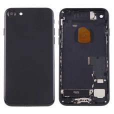 Battery Back Cover Assembly with Card Tray for iPhone 7(Jet Black) 