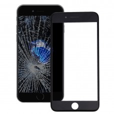 2 в 1 для iPhone 7 Plus (Оригинальный передний экран внешнее стекло объектива + Оригинальный кадр) (черный)