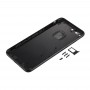 6 1 iPhone 7 Plus (Back Cover + kaardi alus + Volume Control Key + Toitelüliti + Mute Switch vibraator Key + märk) Full korpuse kaas (Jet Black)