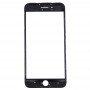 Frontskärm Yttre glaslins med främre LCD-skärmkorgsram för iPhone 7 plus (svart)