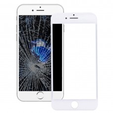 Ekran zewnętrzny przedni szklany obiektyw z ekranem LCD przednią ramkę ramki dla iPhone 7 PLUS (biały)