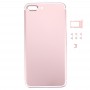 5 en 1 para iPhone 7 Plus (contraportada + bandeja de tarjeta + Volumen botón de la tecla Control + Power + Mute vibrador Key) montaje completo de la vivienda (de oro rosa)