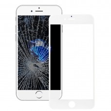 Pantalla frontal lente de cristal externa con pantalla LCD frontal del capítulo del bisel para el iPhone 7 Plus (blanco) 
