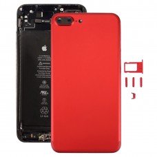 6 in 1 iPhone 7 Plus (Takakansi (With Kameran linssi) + korttikelkasta + Äänenvoimakkuuden säätö Key + Virtapainike + mykistyskytkimellä Vibraattori näppäin + Kirjaudu) edustajiston kotelon kansi (punainen)