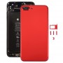 6 en 1 pour iPhone 7 Plus (couverture arrière (avec objectif de caméra) + Carte + Bac + Contrôle du volume Touche Bouton d'alimentation + Mute Commutateur Vibrator Key signe +) Logement pleine Assemblée Couverture (Rouge)