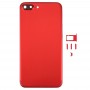6 i 1 för iPhone 7 Plus (baklucka (med kameralinsen) + Kortfack + Volymkontrollknapp + Strömbrytare + Mute Switch Vibratornyckel + Sign) Fullmontering Husskydd (röd)
