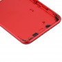 6 en 1 pour iPhone 7 Plus (couverture arrière (avec objectif de caméra) + Carte + Bac + Contrôle du volume Touche Bouton d'alimentation + Mute Commutateur Vibrator Key signe +) Logement pleine Assemblée Couverture (Rouge)