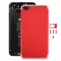 6 en 1 para iPhone 7 Plus (Cubierta posterior (con el lente de la cámara) + bandeja de tarjeta + Volumen botón de la tecla Control + Power + Mute Switch clave vibrador signo +) montaje completo de la Vivienda (rojo + blanco)
