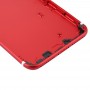6 in 1 iPhone 7 pluss (tagakaane (kaamera objektiiviga) + kaardisalve + helitugevusklahv + toitenupp + vaigistamise lüliti vibraatori klahv + märk) täieliku komplekti korpuse kate (punane + valge)
