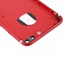 6 in 1 az iPhone 7 Plus (hátsó fedél (kamera lencsével) + kártya tálca + térfogat szabályozó gomb + POWER gomb + Néma kapcsoló vibrátor gomb + jel) teljes összeszerelési ház fedele (piros + fehér)