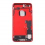 iPhone 7 Plus Akkumulátor Vissza fedélszerelés kártyával tálca (piros)