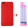 para iPhone 7 Plus batería de respaldo conjunto de la cubierta con la bandeja de tarjeta (rojo)