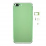 6 az 1-ben iPhone 7 Plus (Back Cover + kártya tálca + Hangerőszabályzó gomb + Power gomb + Némítás vibrátor Key + jel) Teljes Szerelési ház burkolat (zöld + fehér)
